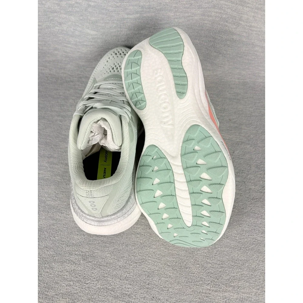 Saucony Ride 19 Running Sneakers Womens 6.5 Green Pink Mist Cameo Comfort Walk